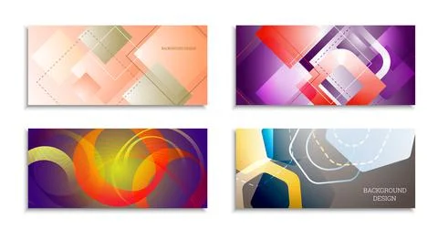 Geometric abstract bright background. Geometric shapes of different colors an Stock Illustration