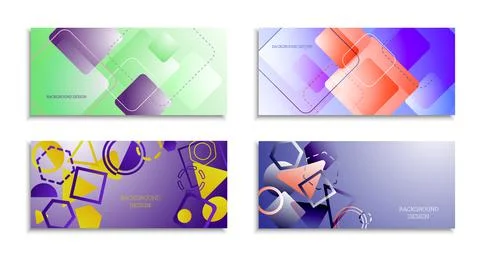 Geometric abstract bright background. Geometric shapes of different colors an Stock Illustration