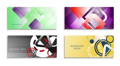 Geometric abstract bright background. Geometric shapes of different colors an Stockillustratie