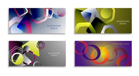 Geometric abstract bright background. Geometric shapes of different colors an Stock Illustration