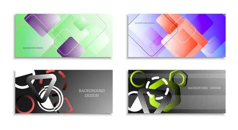 Geometric abstract bright background. Geometric shapes of different colors an Stock Illustration