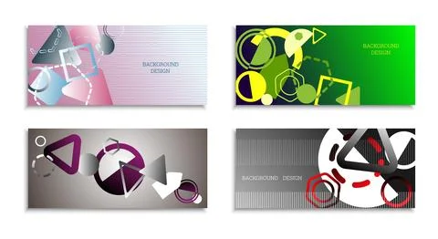 Geometric abstract bright background. Geometric shapes of different colors an Stockillustratie