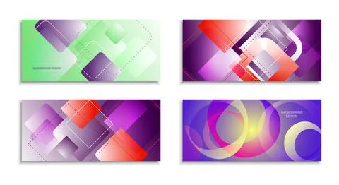 Geometric abstract bright background. Geometric shapes of different colors an Stock Illustration