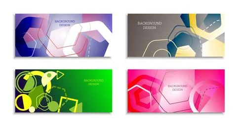 Geometric abstract bright background. Geometric shapes of different colors an Stock Illustration