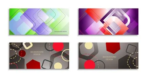 Geometric abstract bright background. Geometric shapes of different colors an Stock Illustration