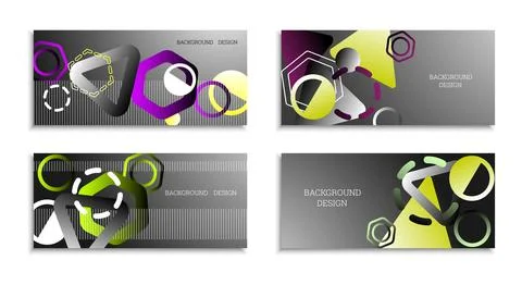Geometric abstract bright background. Geometric shapes of different colors an Stock Illustration