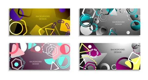 Geometric abstract bright background. Geometric shapes of different colors an Illustration