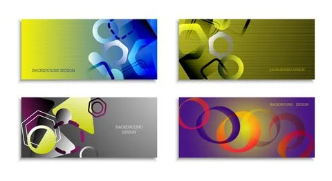 Geometric abstract bright background. Geometric shapes of different colors an Stock Illustration