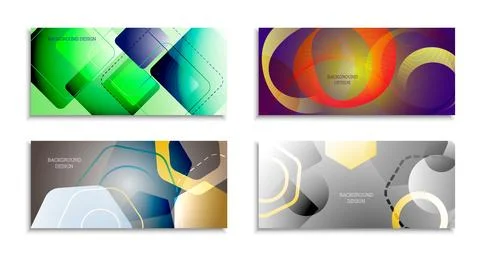 Geometric abstract bright background. Geometric shapes of different colors an Stock Illustration