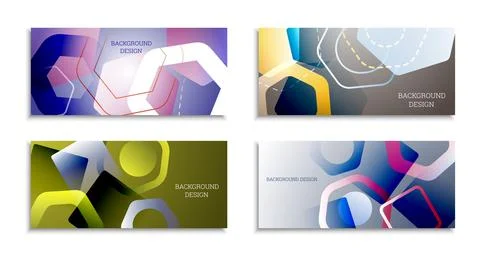 Geometric abstract bright background. Geometric shapes of different colors an Stock Illustration