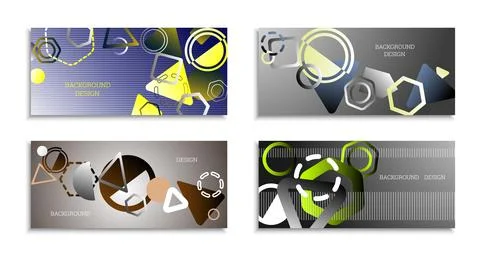 Geometric abstract bright background. Geometric shapes of different colors an Illustration