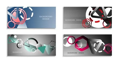 Geometric abstract bright background. Geometric shapes of different colors an Stockillustratie