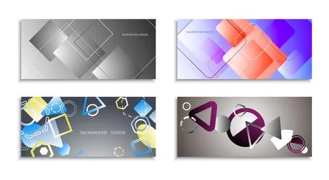 Geometric abstract bright background. Geometric shapes of different colors an Stockillustratie
