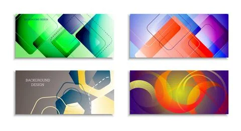 Geometric abstract bright background. Geometric shapes of different colors an Stock Illustration