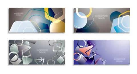 Geometric abstract bright background. Geometric shapes of different colors an Stock Illustration