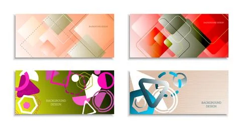 Geometric abstract bright background. Geometric shapes of different colors an イラスト素材