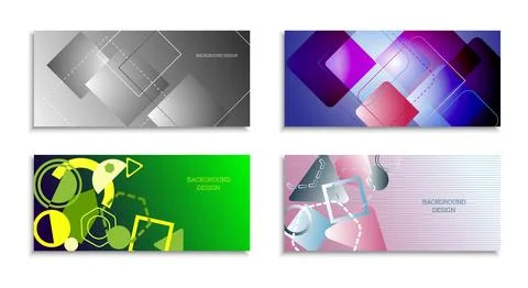 Geometric abstract bright background. Geometric shapes of different colors an Stockillustratie