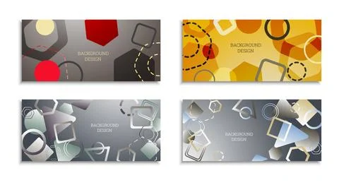 Geometric abstract bright background. Geometric shapes of different colors an Stock Illustration