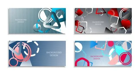 Geometric abstract bright background. Geometric shapes of different colors an Stock Illustration