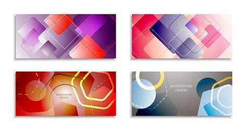 Geometric abstract bright background. Geometric shapes of different colors an Stock Illustration