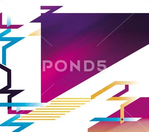 Geometric abstract bright lined background PSD Template