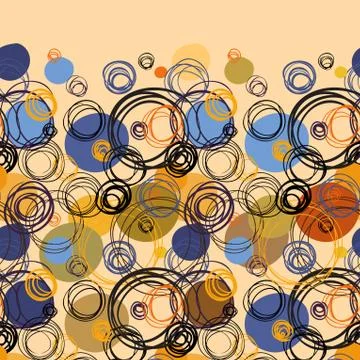 Geometric abstract circles background Stock Illustration