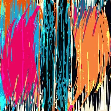 Geometric abstract color pattern in graffiti style. Quality vector illustrati Illustrazione stock