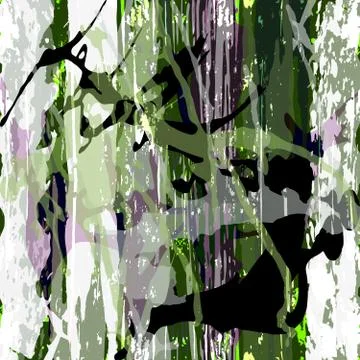 Geometric abstract color pattern in graffiti style. Quality vector illustrati Stock Illustration