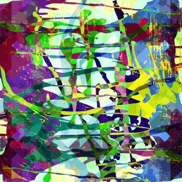 Geometric abstract color pattern in graffiti style. Quality vector illustrati Stock-Illustration