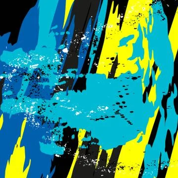 Geometric abstract color pattern in graffiti style. Quality vector illustrati Stock Illustration