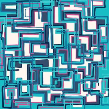 Geometric abstract color pattern in graffiti style. Quality vector illustrati Stock Illustration