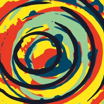 Geometric abstract color pattern in graffiti style. Quality vector illustrati Stock Illustration