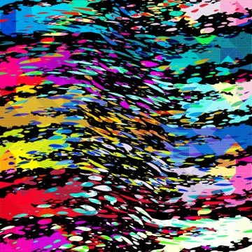 Geometric abstract color pattern in graffiti style. Quality vector illustrati Stock Illustration