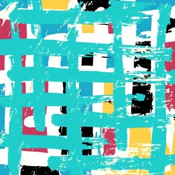 Geometric abstract color pattern in graffiti style. Quality vector illustrati Stock Illustration