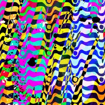 Geometric abstract color pattern in graffiti style. Quality vector illustrati Stock-Illustration