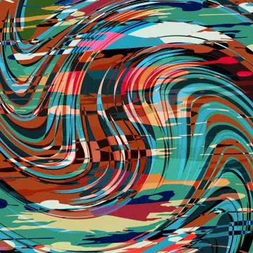 Geometric abstract color pattern in graffiti style. Quality vector illustrati Stock Illustration