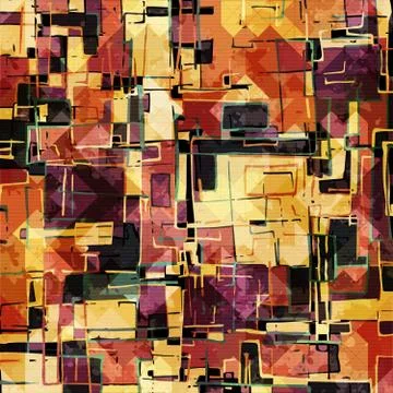 Geometric abstract color pattern in graffiti style. Quality vector illustrati Stock Illustration