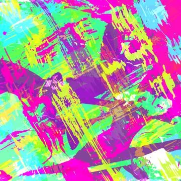 Geometric abstract color pattern in graffiti style. Quality vector illustrati Stock-Illustration