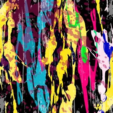 Geometric abstract color pattern in graffiti style. Quality vector illustrati イラスト素材