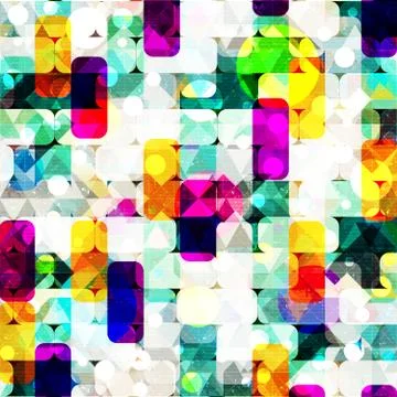 Geometric abstract color pattern in graffiti style. Quality vector illustrati Stock Illustration