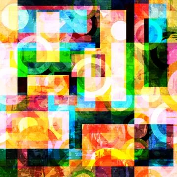 Geometric abstract color pattern in graffiti style. Quality vector illustrati Stock Illustration