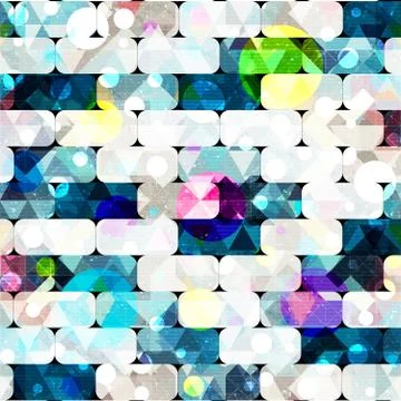Geometric abstract color pattern in graffiti style. Quality vector illustrati Stock Illustration