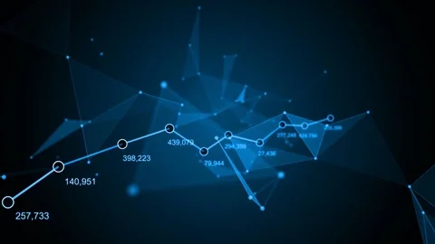 Geometric abstract composition with dots, lines, triangles, depth of field and Video stock 79269248