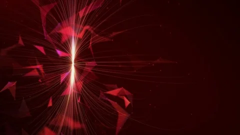 Geometric abstract composition with dots, lines, triangles Stock Footage 111715688