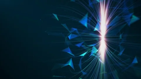 Geometric abstract composition with dots, lines, triangles Stock Footage 111727866