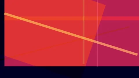 Geometric abstract composition with intersecting lines and planes in warm c.. Stock Footage 335430884