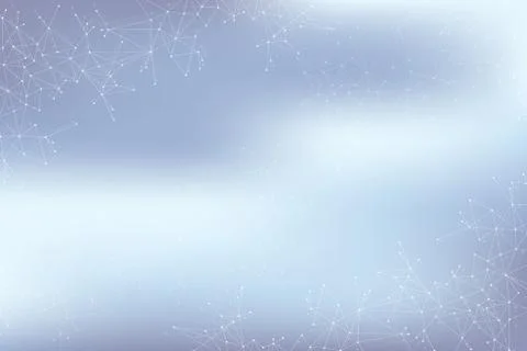 Geometric abstract connected line with dots. Big data visualization. Molecule Illustrazione stock