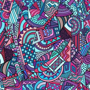 Geometric abstract decorative pattern Illustrazione stock