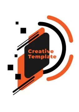 Geometric abstract design background with copy space. Flat and clean style. Stock Illustration