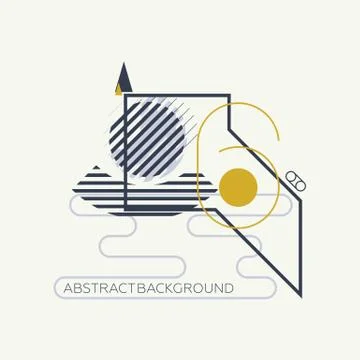 Geometric abstract design elements Stock Illustration